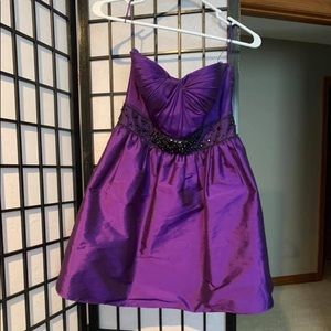 Purple homecoming formal dress